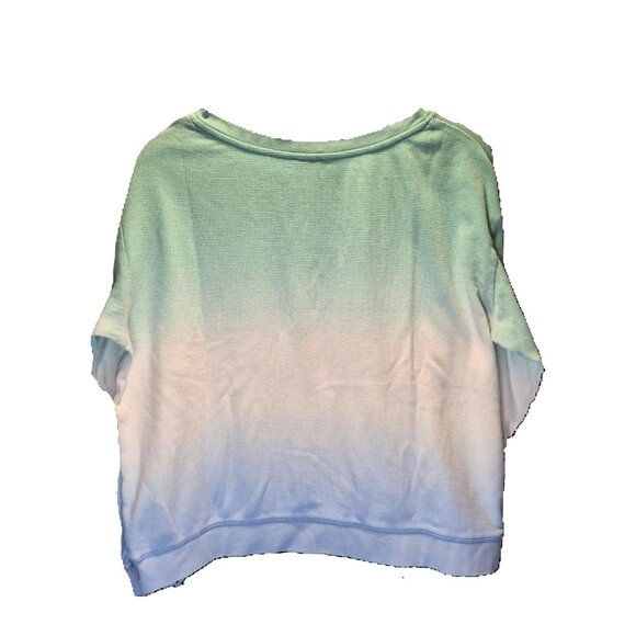 Splendid Dip Dye Ombre Waffle Knit Pullover Sweater Size Medium Soft Top - Picture 2 of 9